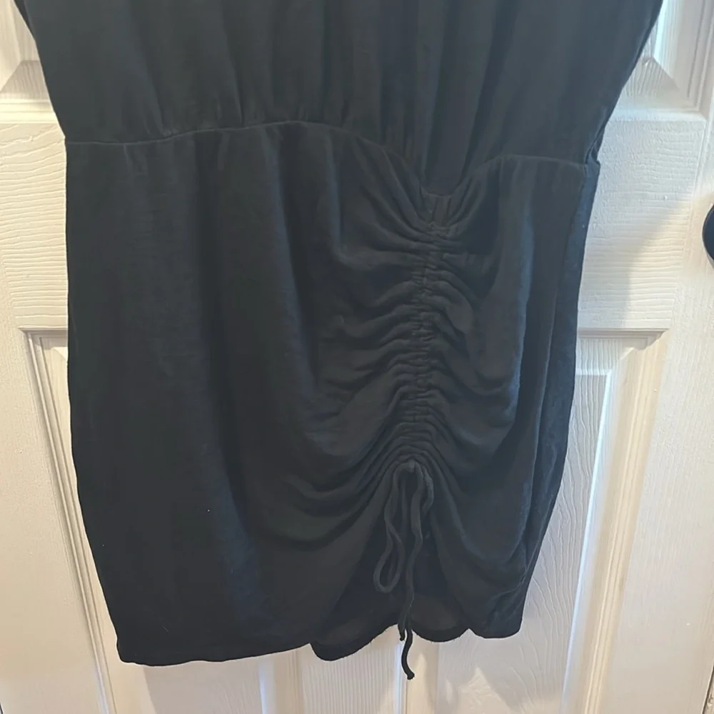 Black Dolman Sleeve Mini Dress - Picture 2 of 3